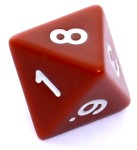 Kość REBEL matowa 8 ścian (różne kolory)