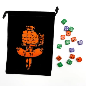 Dungeon Degenerates: Hand of Doom - Dice Bag & Dice