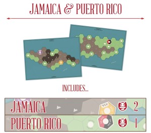 Age of Steam (Deluxe edition): Jamaica & Puerto Rico maps