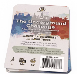 On the Underground Challenge: Paris/New York