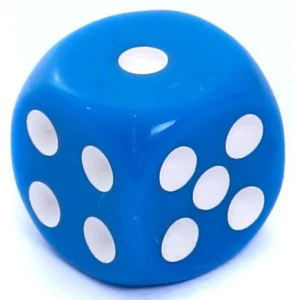 Kość REBEL matowa 6 Ścian - 12 mm - Oczka (różne kolory)