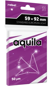 Koszulki na karty Rebel (59x92 mm) Aquila Light, 100 sztuk