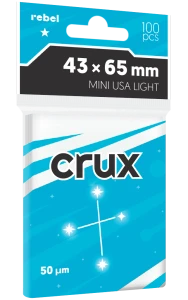 Koszulki na karty Rebel (43x65 mm) Crux Light, 100 sztuk