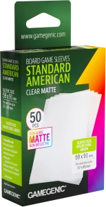 Gamegenic: Board Game Sleeves - Standard American (59x91 mm) - Clear Matte - 50 sztuk