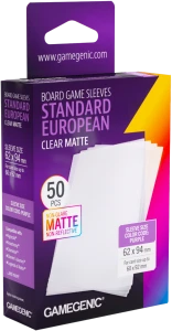 Gamegenic: Board Game Sleeves - Standard European (62x94 mm) - Clear Matte - 50 sztuk