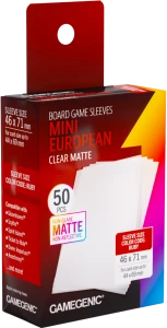 Gamegenic: Board Game Sleeves - Mini European (46x71 mm) - Clear Matte, 50 sztuk