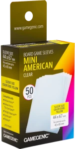 Gamegenic: Board Game Sleeves - Mini American (44x67 mm) - Clear - 50 sztuk